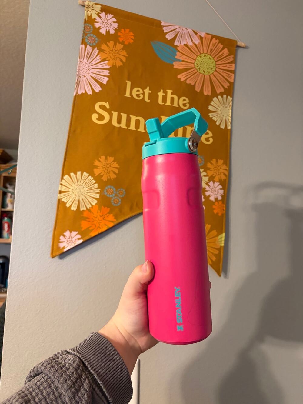 Stanley IceFlow AeroLight Flip Straw Water Bottle (24 oz 710 ml) in Passion Pink